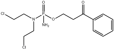 3-[amino-[bis(2-chloroethyl)amino]phosphoryl]oxy-1-phenyl-propan-1-one 结构式