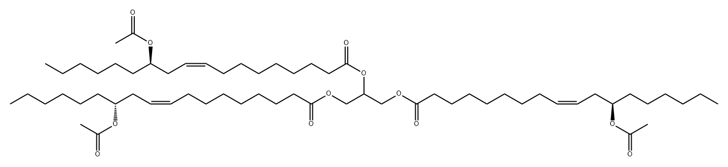 甘油三乙酰基蓖麻醇酸酯 结构式