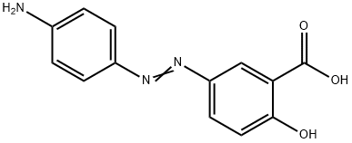 5-[(4-氨基苯基)偶氮]-2-羟基苯甲酸 结构式