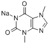 3,7-dihydro-3,7-dimethyl-1H-purine-2,6-dione, sodium salt  结构式