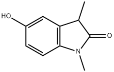 1,3-二甲基-5-羟基吲哚啉-2-酮 结构式