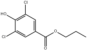 3,5-二氯-4-羟基苯甲酸丙基酯 结构式