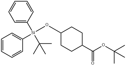 TERT-BUTYL 4-((TERT-BUTYLDIPHENYLSILYL)-OXY)CYCLOHEXANECARBOXYLATE 结构式