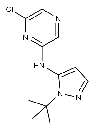 2-PyrazinaMine, 6-chloro-N-[1-(1,1-diMethylethyl)-1H-pyrazol-5-yl]- 结构式