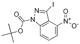 1H-INDAZOLE-1-CARBOXYLIC ACID, 3-IODO-4-NITRO-, 1,1-DIMETHYLETHYL ESTER- 结构式