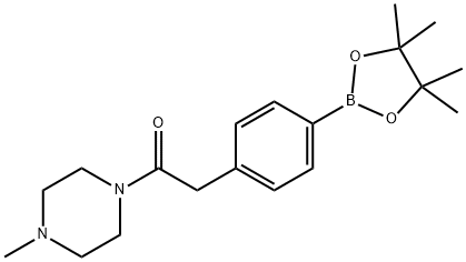 1-(4-甲基哌嗪-1-基)-2-(4-苯基频那醇酯)乙酮 结构式