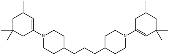 1-(3,3,5-trimethyl-1-cyclohexen-1-yl)-4-[3-[1-(3,5,5-trimethyl-1-cyclohexen-1-yl)-4-piperidyl]propyl]piperidine  结构式