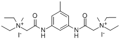 (4-Methyl-m-phenylenebis(iminocarbonylmethylene))bis(diethylmethylammo nium iodide) 结构式