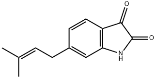 6-(3-methylbut-2-enyl)-1H-indole-2,3-dione 结构式