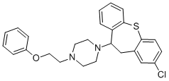 1-(2-Chloro-10,11-dihydrodibenzo(b,f)thiepin-10-yl)-4-(2-phenoxyethyl) piperazine 结构式