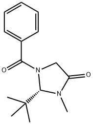 (S)-1-苯甲酰-2-叔丁基-3-甲基-4-咪唑烷酮 结构式