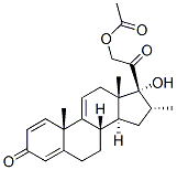 16Α-甲基孕甾-1,4,9(11)-三烯-17Α,21-二醇-3,20-二酮-21-醋酸酯 结构式