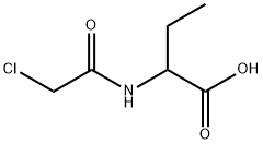 N-氯乙酰-DL-2-氨基正丁酸 结构式