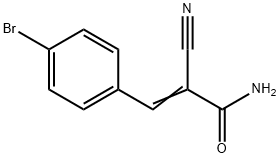 (E)-3-(4-溴苯基)-2-氰基丙烯酰胺 结构式