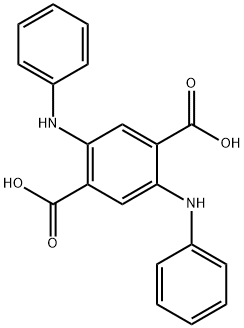 2,5-二(苯基氨基)-1,4-苯二甲酸 结构式