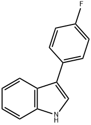 3-(4-氟苯基)吲哚 结构式