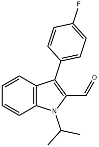 3-(4-氟苯基)-1-异丙基-1H-吲哚-2-苯甲醛 结构式