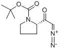 (L)-2-DIAZOACETYL-PYRROLIDINE-1-CARBOXYLIC ACID TERT-BUTYL ESTER 结构式