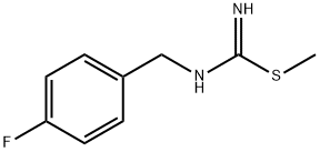 N-[(4-氟苯基)甲基]-S-甲基异硫脲 结构式