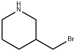 3-(溴甲基)哌啶 结构式