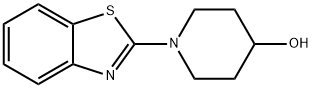 1-(2-苯并噻唑基)-4-哌啶醇 结构式