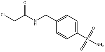 2-氯-N-[(4-氨磺酰基苯基)甲基]乙酰胺 结构式