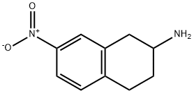 7-硝基-1,2,3,4-四氢萘-2-胺 结构式