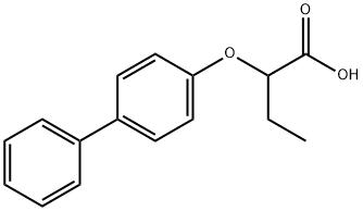 2-(1,1''-BIPHENYL-4-YLOXY)BUTANOIC ACID 结构式