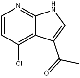 3-乙酰基-4-氯-7-氮杂吲哚 结构式