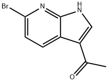 1-{6-溴-1H-吡咯并[2,3-B]吡啶-3-基}乙-1-酮 结构式