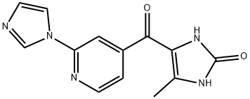 2H-Imidazol-2-one,  1,3-dihydro-4-[[2-(1H-imidazol-1-yl)-4-pyridinyl]carbonyl]-5-methyl- 结构式