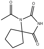 1-Acetyl-1,3-diazaspiro[4.4]nonane-2,4-dione 结构式