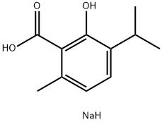 3-Hydroxy-p-cymene-2-carboxylic acid sodium salt 结构式