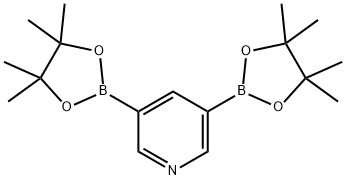 3,5-双(4,4,5,5-四甲基-1,3,2-二氧杂环戊硼烷-2-基)吡啶 结构式
