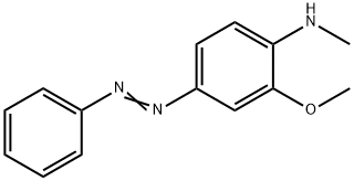 3-METHOXY-4-MONOMETHYLAMINOAZOBENZENE 结构式