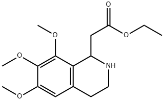 1-Isoquinolineacetic  acid,1,2,3,4-tetrahydro-6,7,8-trimethoxy-,ethyl  ester 结构式