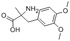 3-(3,4-二甲氧基苯基)-2-甲基丙氨酸 结构式