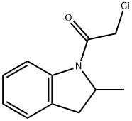 1-(氯乙酰)-2-甲基吲哚啉 结构式