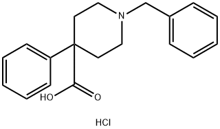 4-苯基-1-苄基-4-哌啶羧酸盐酸盐 结构式
