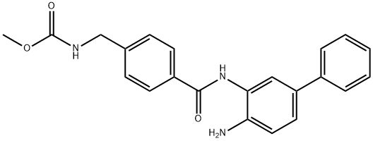 N-[[4-[[(4-氨基[1,1'-联苯]-3-基)氨基]羰基]苯基]甲基]氨基甲酸甲酯 结构式