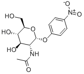 对硝基苯基-N-乙酰-Α-D-氨基葡糖苷 结构式