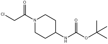 [1-(氯乙酰基)哌啶-4-基]氨基甲酸叔丁酯 结构式