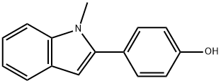 2-(4'-hydroxyphenyl)-N-methylindole 结构式