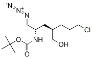 ((2S,4R)-1-叠氮基-7-氯-4-(羟甲基)庚-2-基)氨基甲酸叔丁酯 结构式