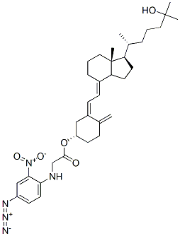 25-hydroxyvitamin D3 3-(N-(4-azido-2-nitrophenyl)glycinate) 结构式