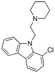 9-[2-(3,4,5,6-tetrahydro-2H-pyridin-1-yl)ethyl]carbazole chloride 结构式