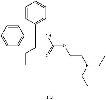 1,1-Diphenylbutylcarbamic acid 2-diethylaminoethyl ester hydrochloride 结构式