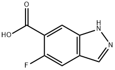 5-氟-1H-吲唑-6-甲酸 结构式