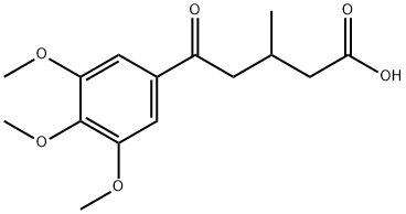 3-METHYL-5-OXO-5-(3,4,5-TRIMETHOXYPHENYL)VALERIC ACID 结构式