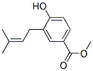 methyl 4-hydroxy-3-(3-methylbut-2-enyl)benzoate 结构式